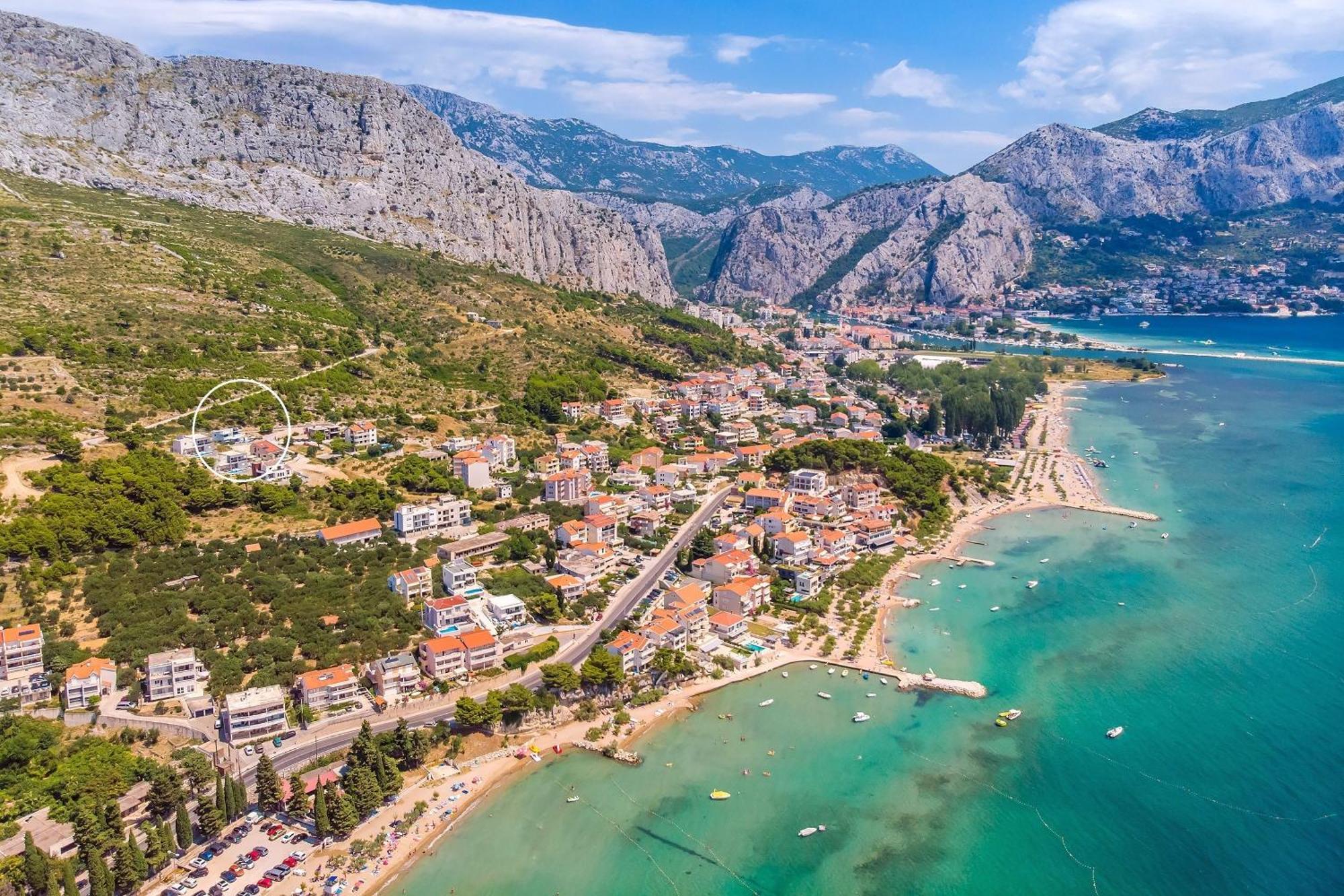Villa Allegra With 32Msq Heated Pool, 300M Far From Sandy Beaches, Open Sea View Omiš Exterior foto
