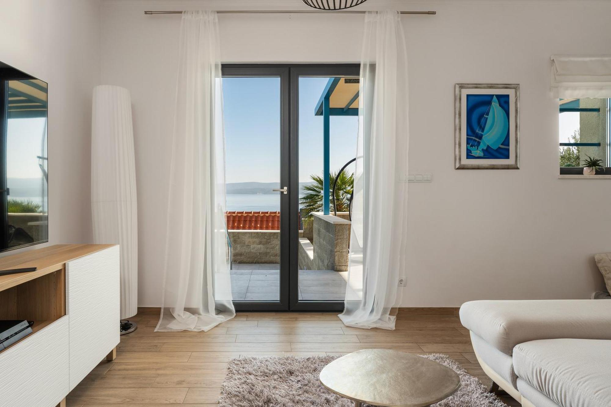 Villa Allegra With 32Msq Heated Pool, 300M Far From Sandy Beaches, Open Sea View Omiš Exterior foto